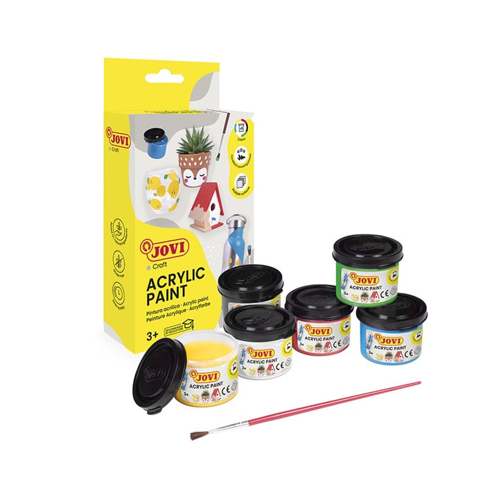 JOVI Acrylfarben-Set 6x35 ml + Pinsel — Bild 5