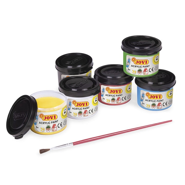 JOVI Acrylfarben-Set 6x35 ml + Pinsel — Bild 6