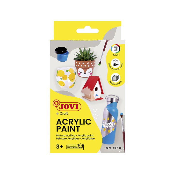 JOVI Acrylfarben-Set 6x35 ml + Pinsel — Bild 7