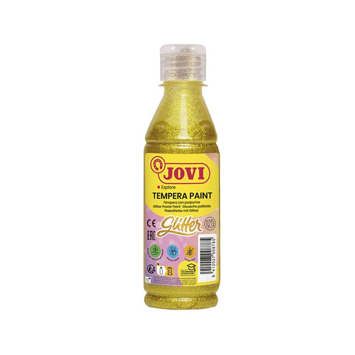 JOVI Flüssige Glitzer-Tempera-Farbe 250 ml | verschiedene Farben - Gelb