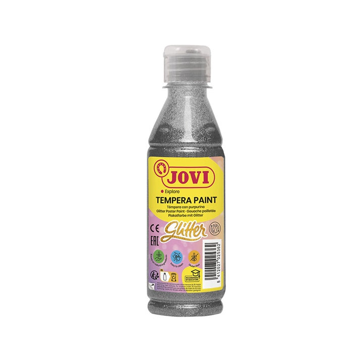 JOVI Flüssige Glitzer-Tempera-Farbe 250 ml – Silber