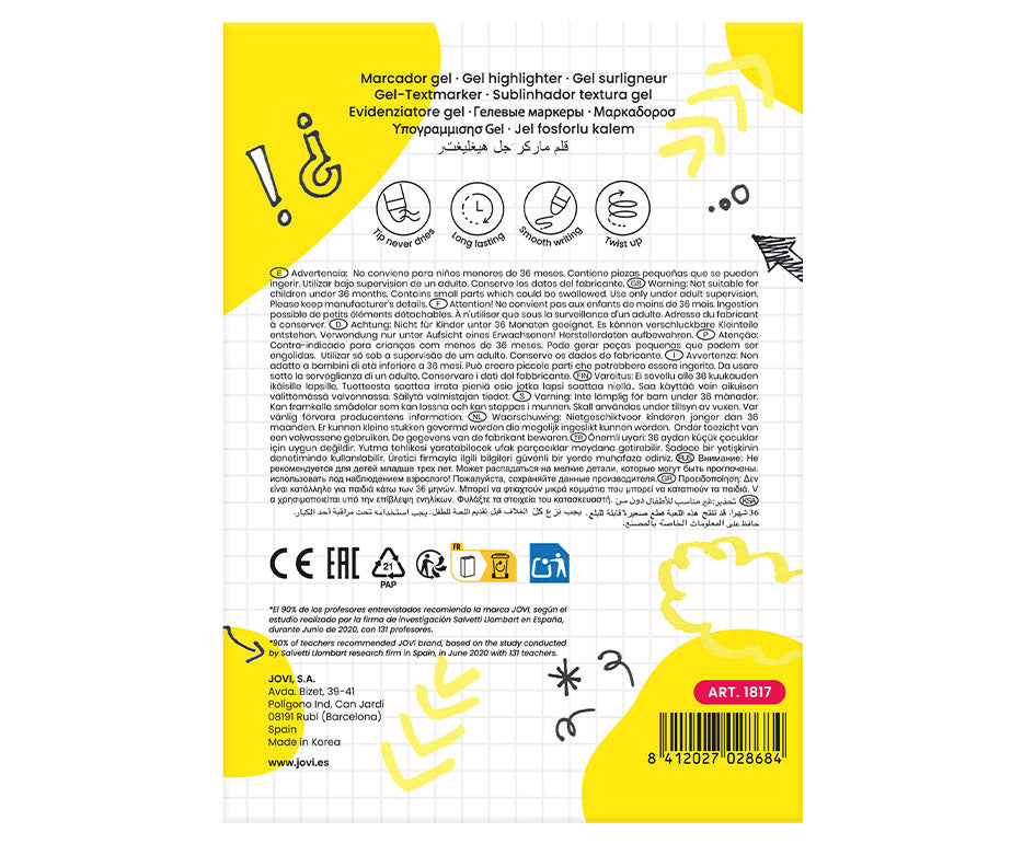 JOVI Gel-Textmarker Gelb
