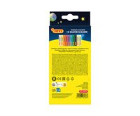JOVI Glow natürliche Knete 10 x 15 g – 8 Farben + 2 nachtleuchtend