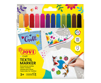JOVI Jovidecor Textil Textilmarker mit Pinselspitze 12 Stk.