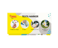 Textilmarker JOVI Jovidecor Textil mit Pinselspitze – 48 Stk. / 12 Farben