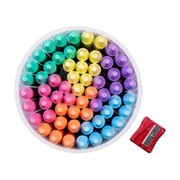 JOVI Jumbo runde Wachsmalstifte Pastellfarben 60 Stk Set mit Anspitzer