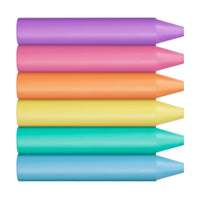 JOVI Jumbo runde Wachsmalstifte Pastellfarben 60 Stk Set mit Anspitzer
