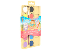 JOVI Kawaii Aquarellfarben-Set 22 mm - 12-teilig mit Pinsel