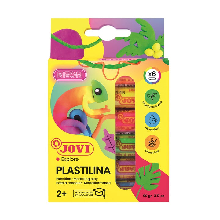 JOVI Knetmasse Neon-Farben 6 x 15 g — Bild 7
