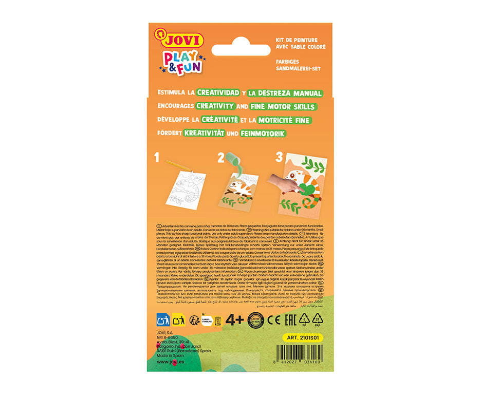 JOVI Play&Fun Mini-Kreativset Sandmalen – 9-teilig