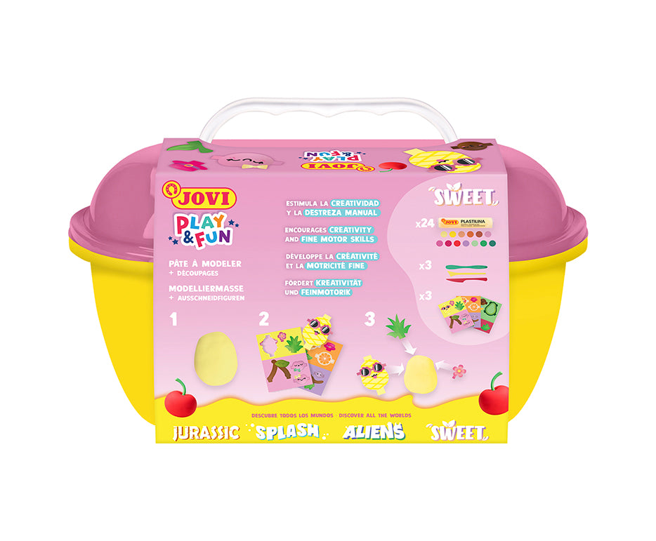 JOVI Play&Fun Natürliche Knete im Koffer Sweet – 50 Stk.
