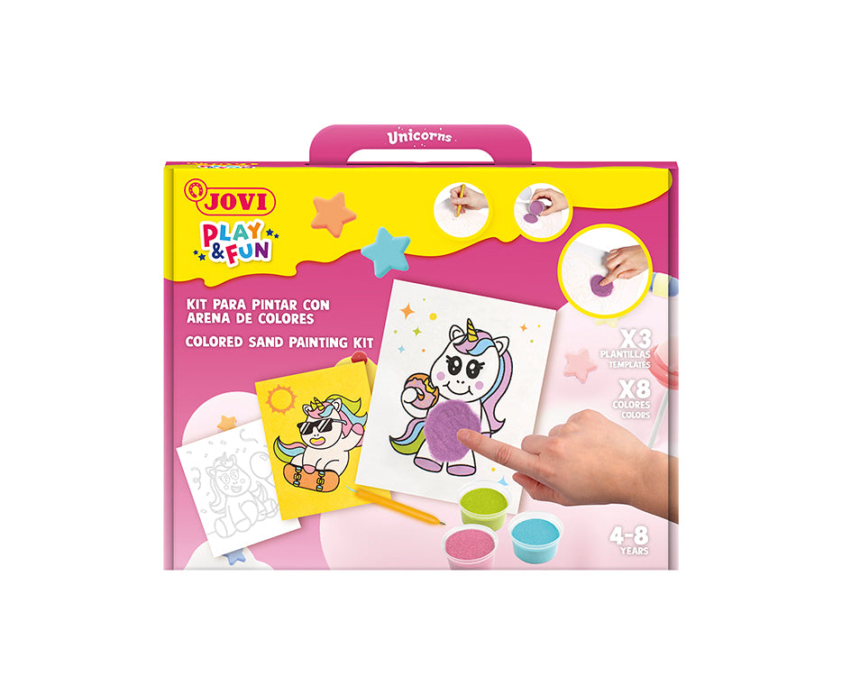 Sandbild-Set JOVI Play&Fun Unicorns - 12 tlg.