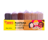 JOVI natürliche Knete Hautfarben 6 x 50 g