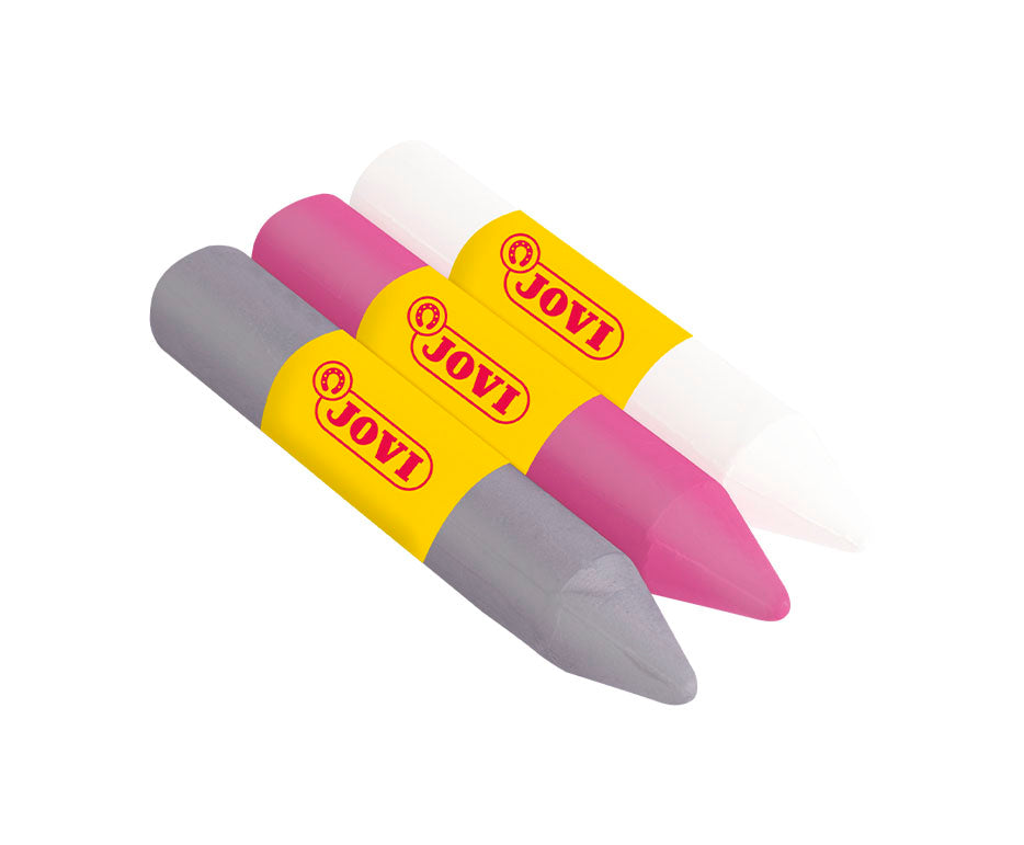 JOVI Schminkstifte-Set für Gesicht und Körper 3 x 5,6 g - Rosa, Silber und Weiß
