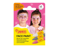 JOVI Schminkstifte-Set für Gesicht und Körper 3 x 5,6 g - Rosa, Silber und Weiß
