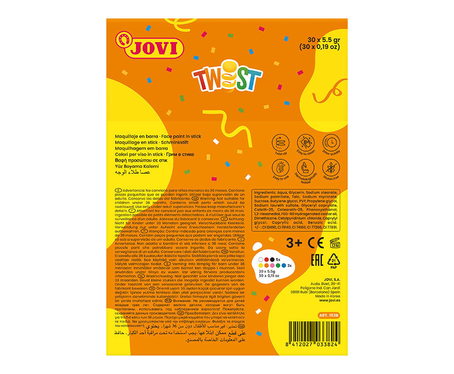 JOVI Twist Schminkstifte-Set Thekendisplay 30 Stk.