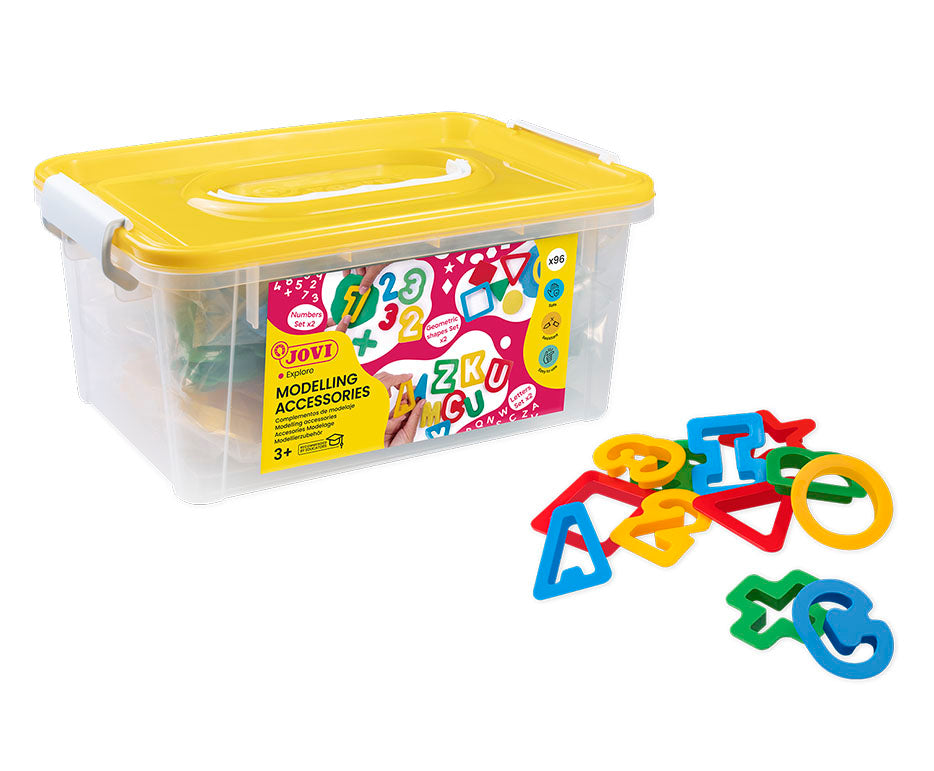 JOVI großes Knetformen- und Ausstechformen-Set 96 tlg.