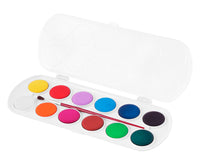 JOVI Deckfarbkasten Durchmesser 30 mm – 12 Farben mit Pinsel