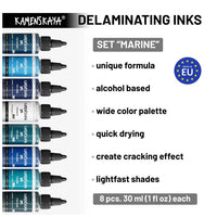 KAMENSKAYA Delaminierungsfarben Set 'Marine' 8x30 ml — Bild 6