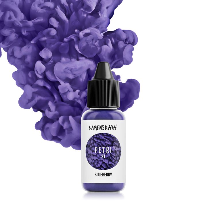Kamenskaya Petri Inks für Epoxidharz 15 ml | verschiedene Farben - Petri 21 Heidelbeere