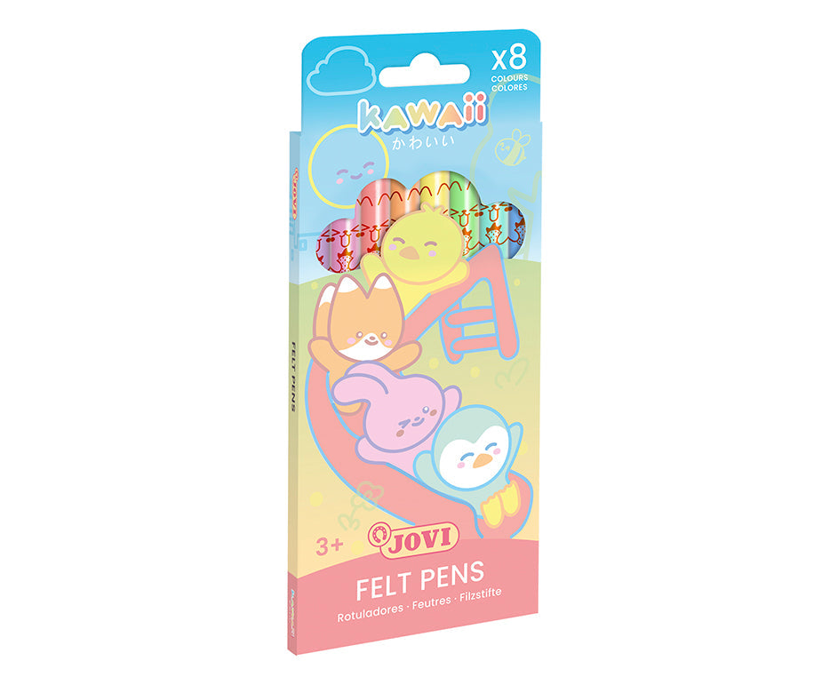 Kinderfilzstifte JOVI Kawaii / 8er Set - 3 mm
