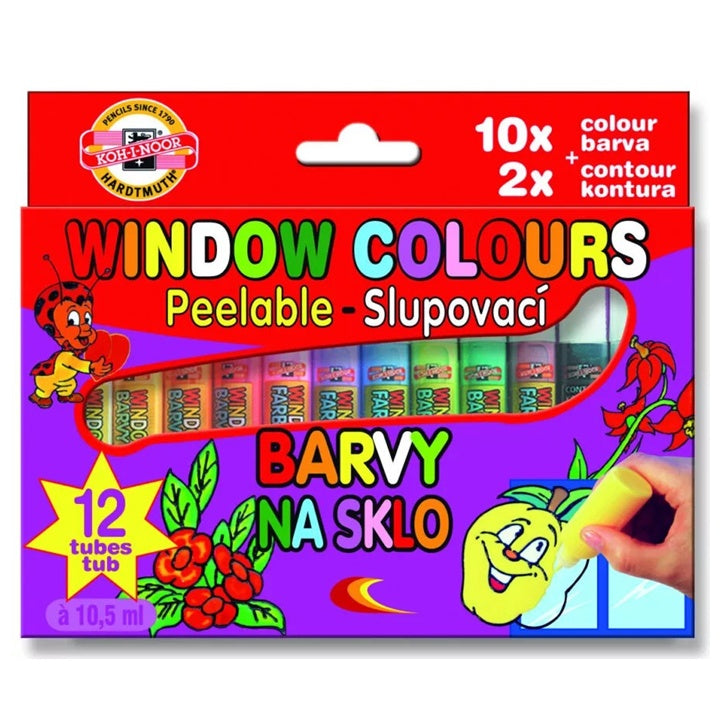KOH-I-NOOR 12x10 ml Glas Abziehbare Farbe Set — Bild 1