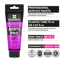 Fluoreszierende Acrylfarbe ACRYL PRO ART Kompozit 75 ml