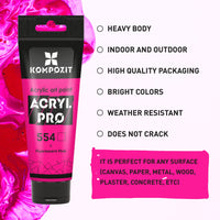 Fluoreszierende Acrylfarbe ACRYL PRO ART Kompozit 75 ml