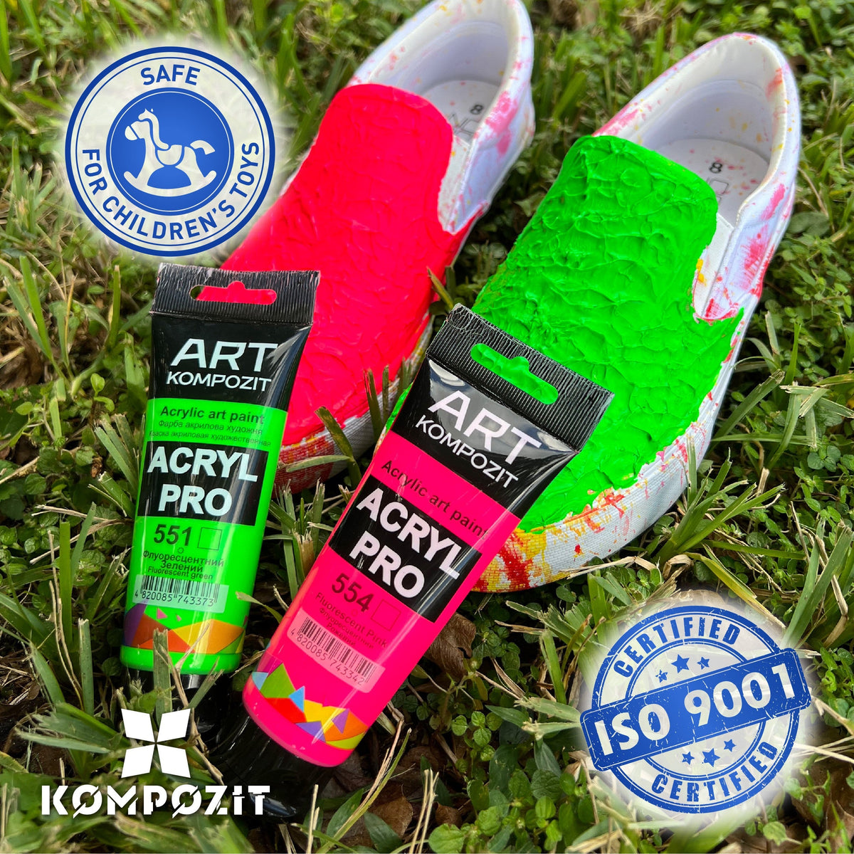 Fluoreszierende Acrylfarbe ACRYL PRO ART Kompozit 75 ml