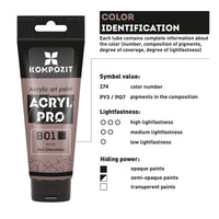 Pastell Acrylfarbe ACRYL PRO ART Kompozit 75 ml