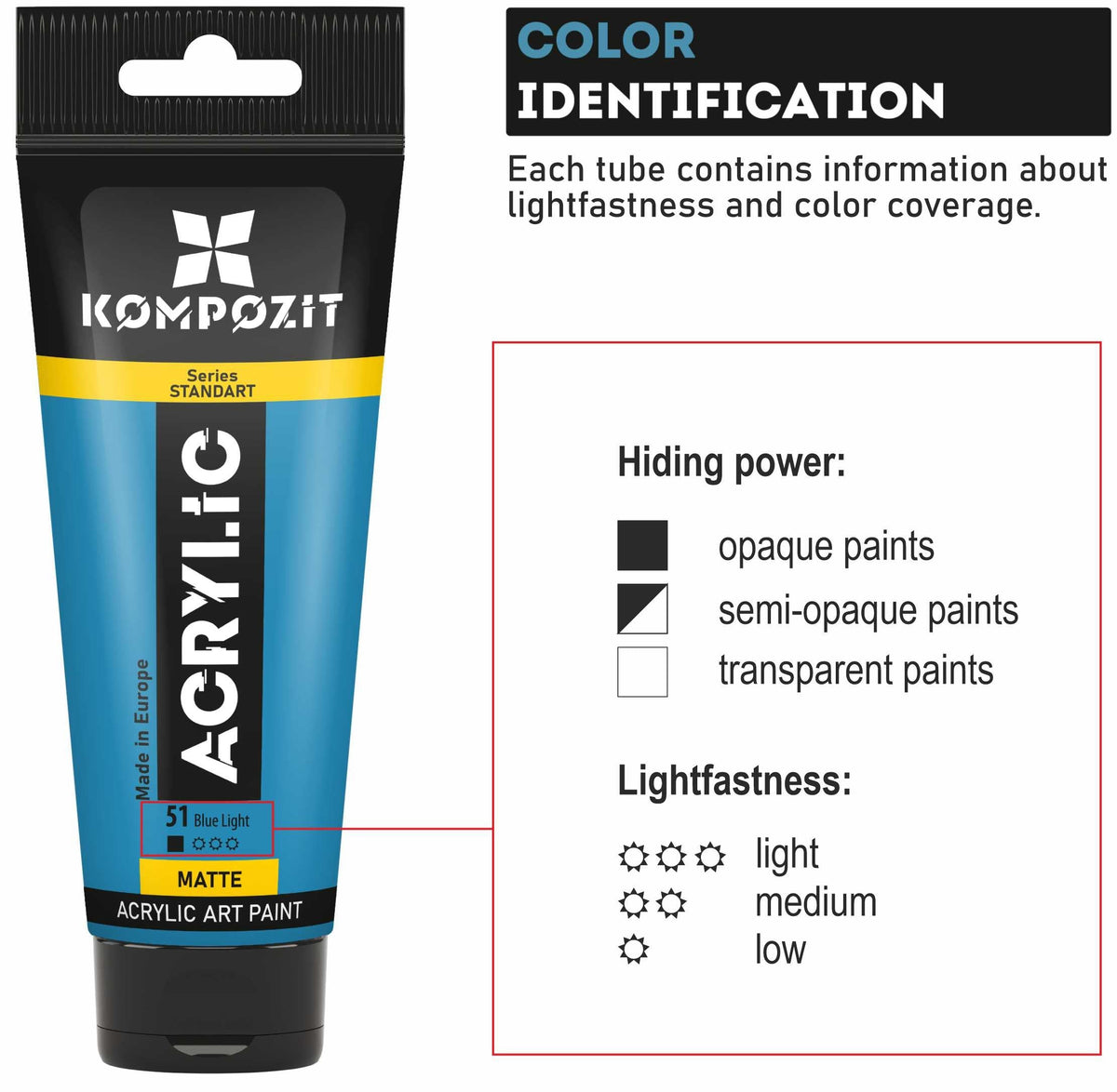 Kompozit STANDART Fluorescent Acrylfarbe 75 ml