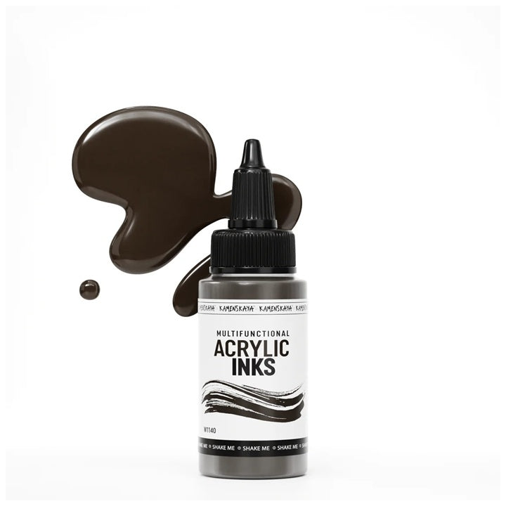 Konzentrierte Acryltinte KAMENSKAYA, 30 ml | verschiedene Farbtöne - Dunkelbraun