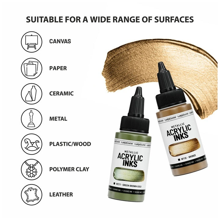 Konzentrierte Metallic-Acryltinte – 30 ml | verschiedene Farbtöne — Bild 1