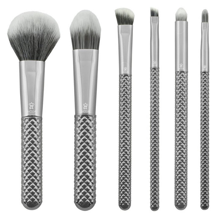 Kosmetikpinsel-Set Metallic Silber — Bild 1