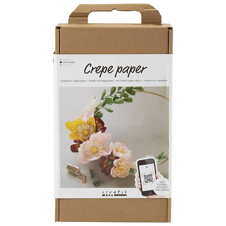 Kreativ-Set | Papierkrepp-Kranz mit Blumen — Bild 4