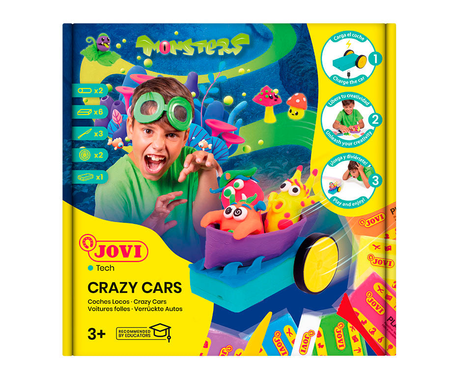 Kreatives Knetset Jovi Tech Crazy Cars Monster - 14-tlg.