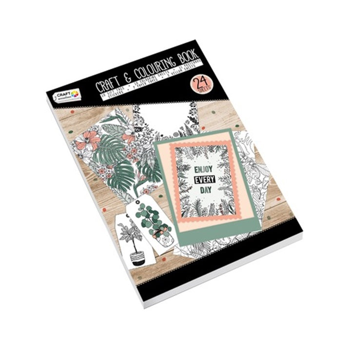 Kreatives Malbuch mit Pflanzenmotiven A5 - 24 Blatt — Bild 2