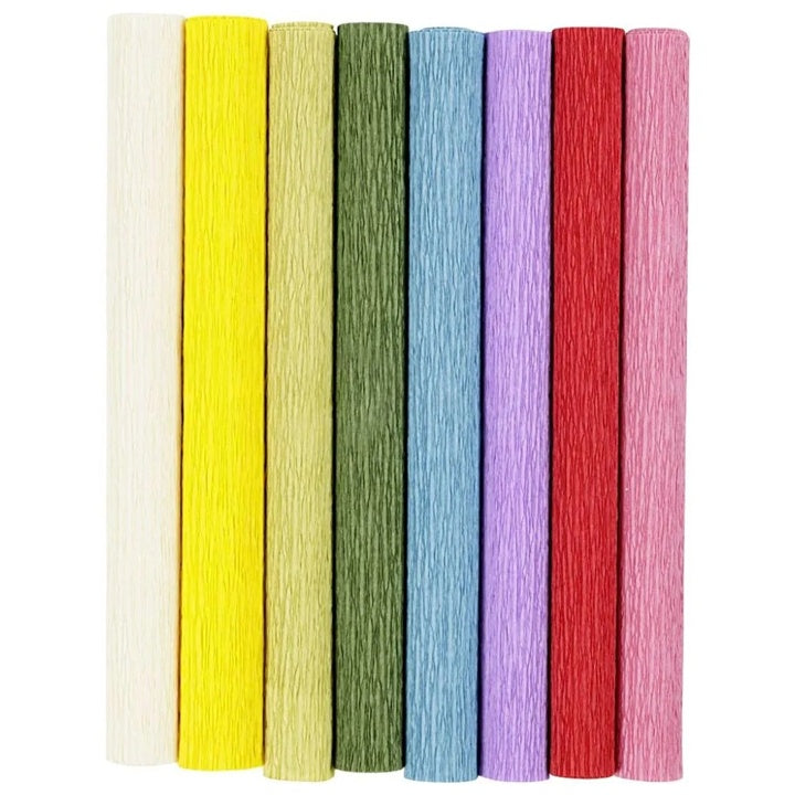 Krepppapier, 25 × 60 cm, 8er-Set | verschiedene Farben — Bild 1