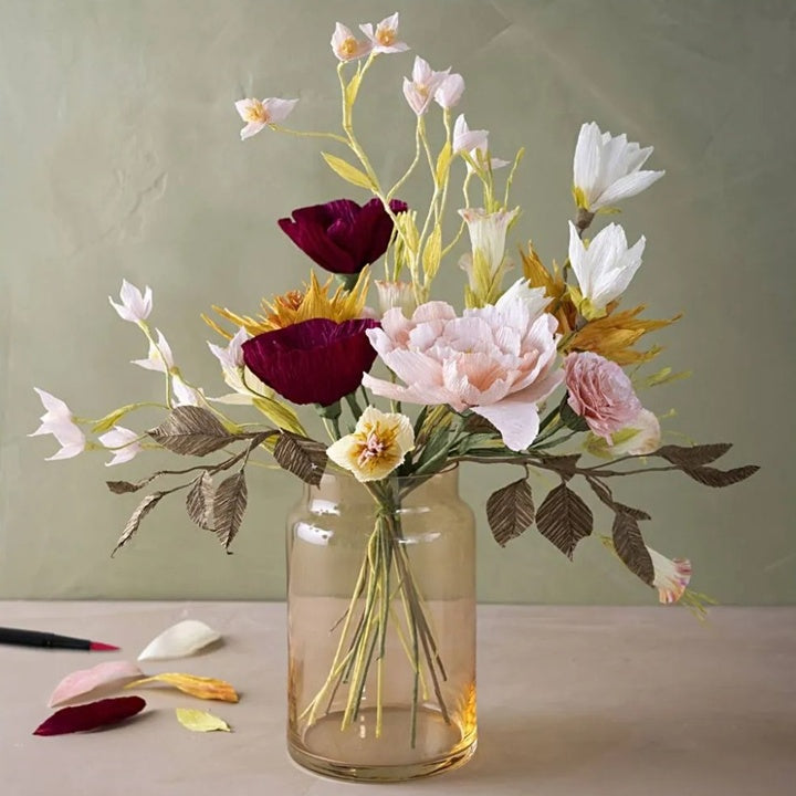 Krepppapier-Blumen-Bausatz — Bild 1