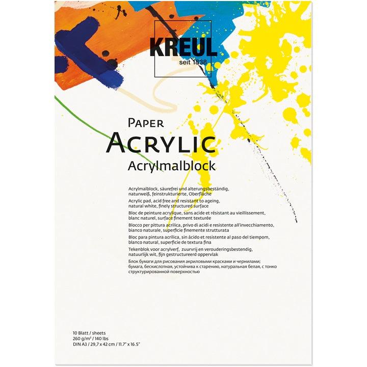 KREUL Acrylmalpapier - 10 Blatt | verschiedene Formate — Bild 2