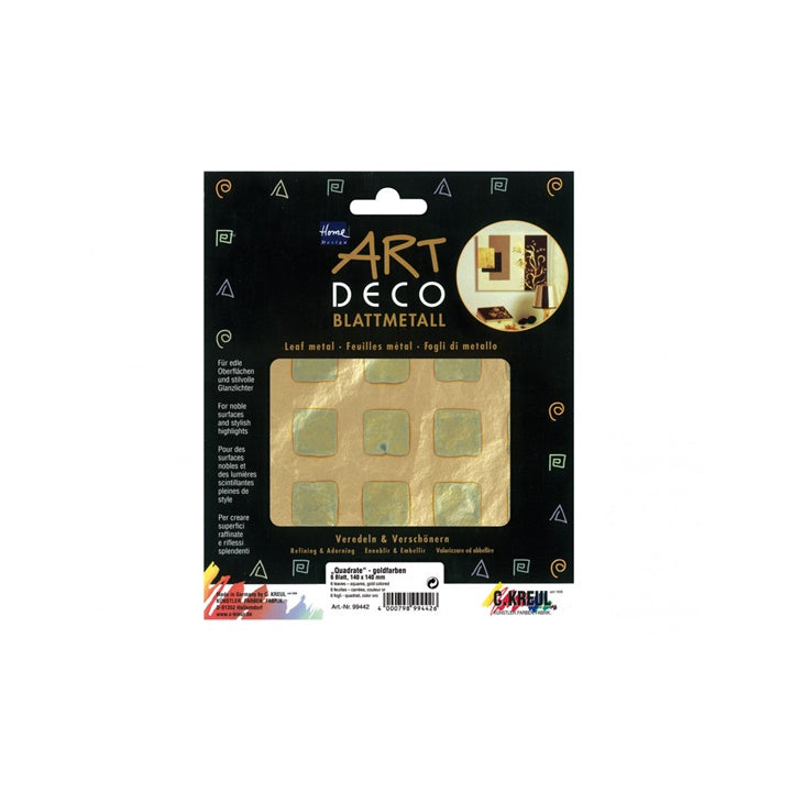 KREUL Golddekorfolie Quadrate 140 x 140 mm 6 Stück — Bild 1