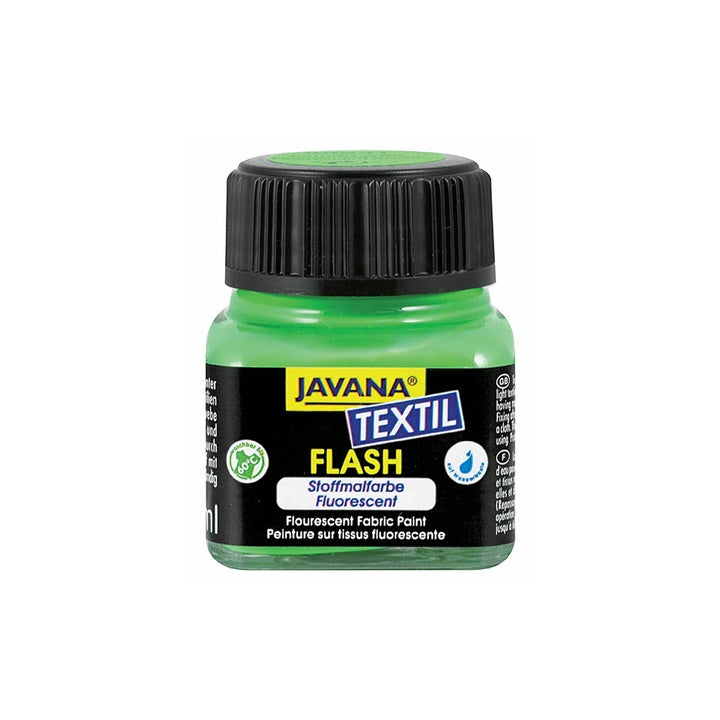 KREUL Javana Stoffmalfarbe für helle Textilien 20 ml – fluorescent Grün