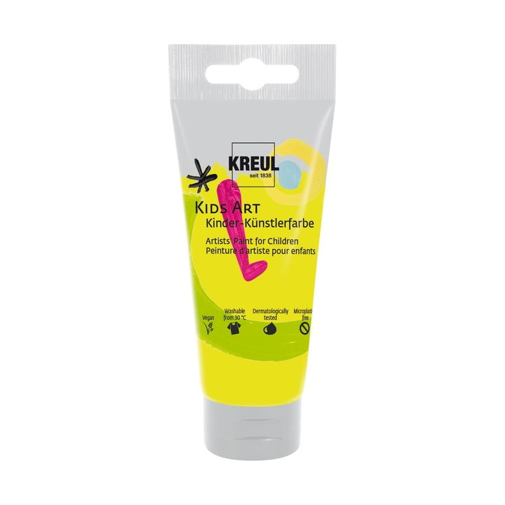KREUL Kinderfarben 75 ml – fluoreszierendes Gelb