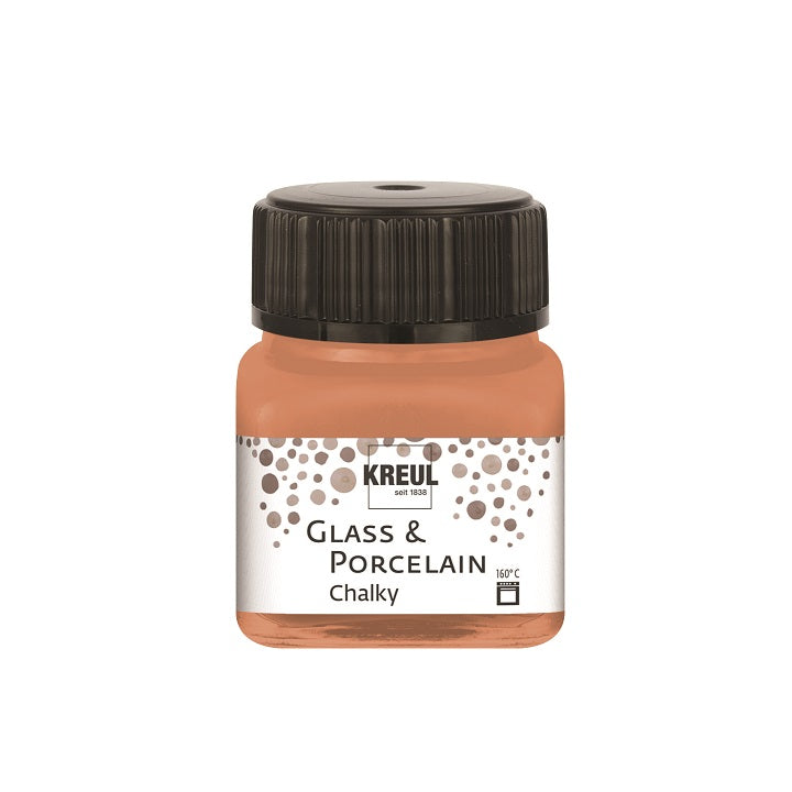 Kreul Kreidefarbe für Glas & Porzellan 20 ml – terrakottafarben Earth