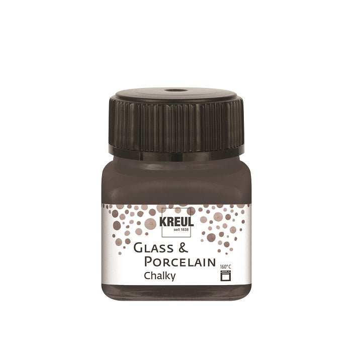 Kreul Kreidefarbe für Glas & Porzellan 20 ml – Volcanic Grau