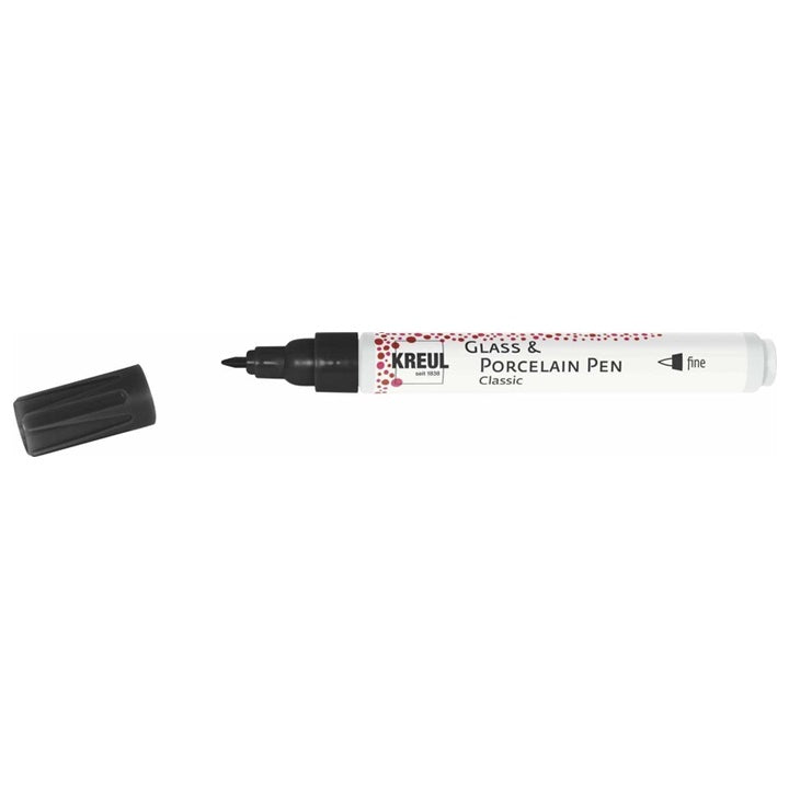 KREUL Porzellanmalstift BRILLIANT | verschiedene Farben - 12 - schwarz