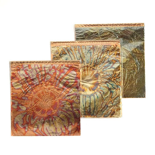 KREUL Rot-Gold Dekofolie Blumen 140 x 140 mm 6 Stück — Bild 1
