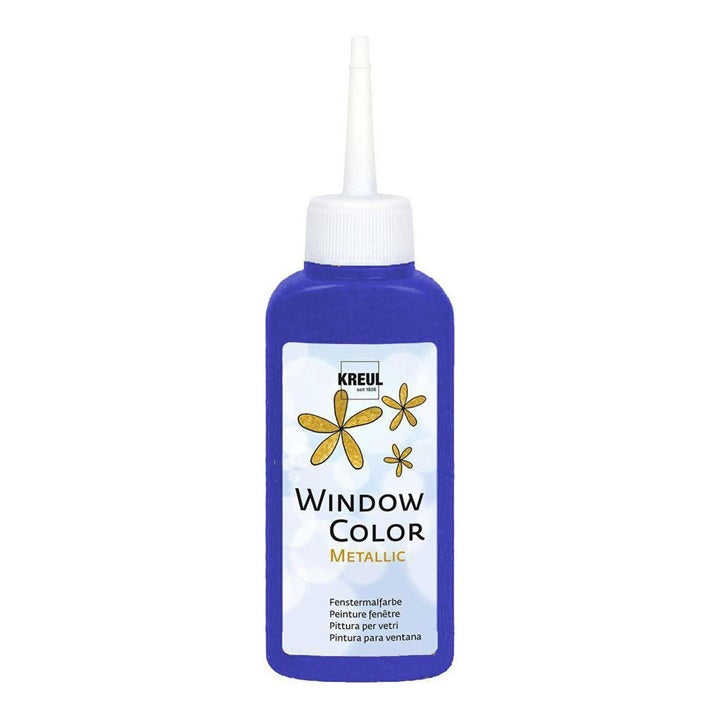 KREUL Window Color Effektfarbe 80 ml – Metallic Blau