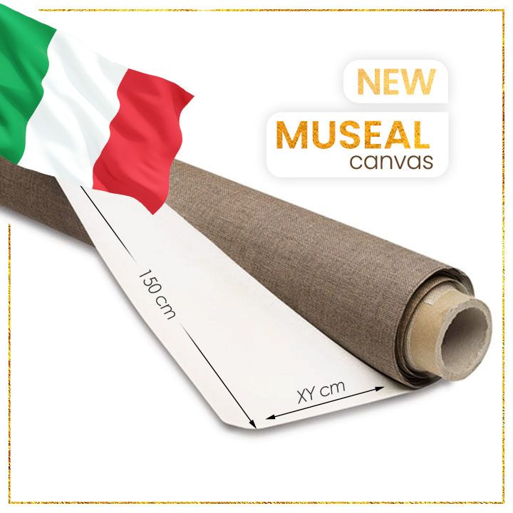Leinen-Malleinwand MUSEAL auf Rolle – verschiedene Längen | Länge 110 cm