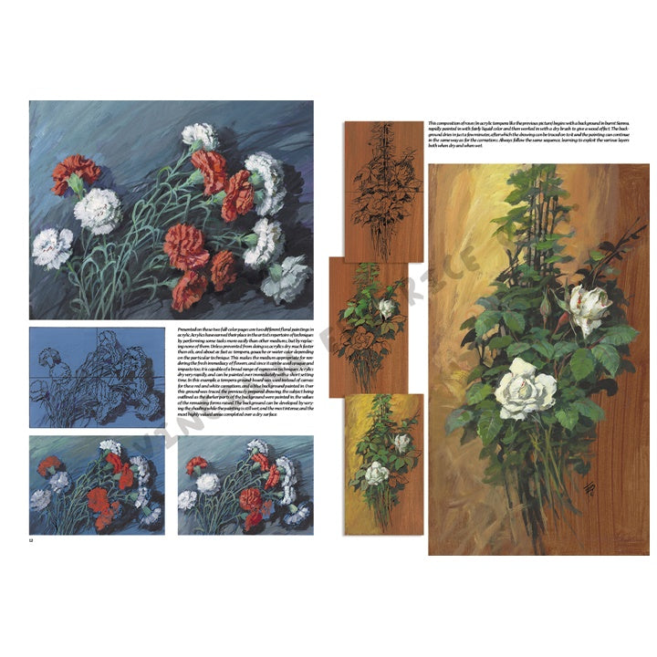 Leonardo Collection 21 Blumen Zeichenbuch — Bild 8